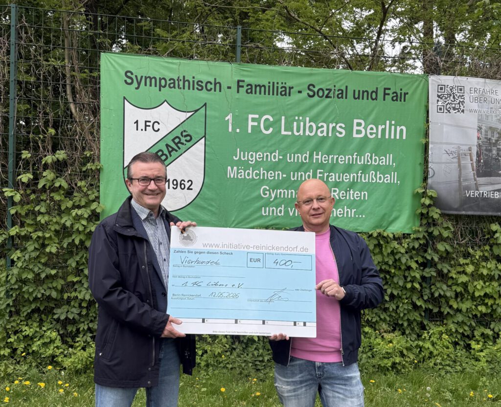 Mit 400 Euro unterstützte die Initiative Reinickendorf das Turnier 